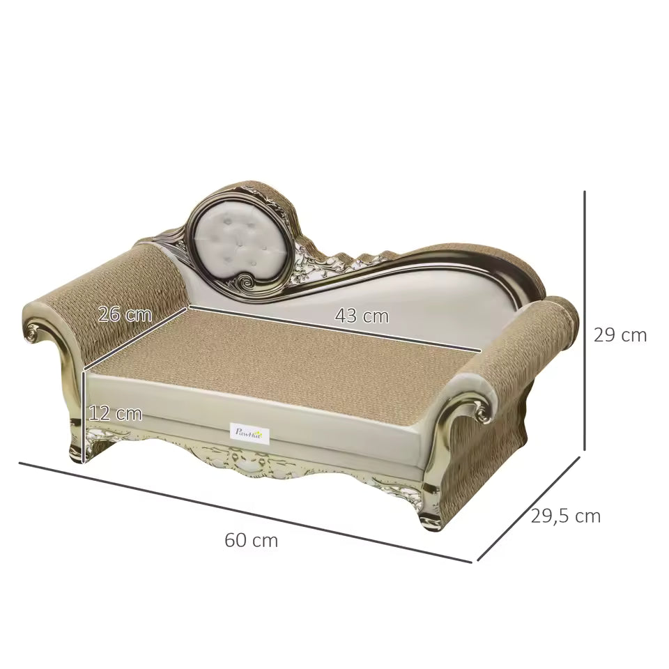 Sofá Rascador de Lujo para Gatos con Catnip